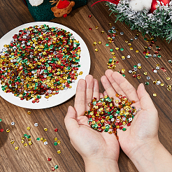 160 г 4 цвета пластиковые бусины с пайетками&nbsp;PVC-DC0001-08