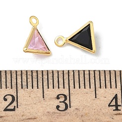 Латунные с фианитами и стеклянными подвесками KK-Z136-28G