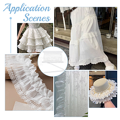 25 ярд нейлоновой плиссированной кружевной ленты&nbsp;OCOR-UN0001-07