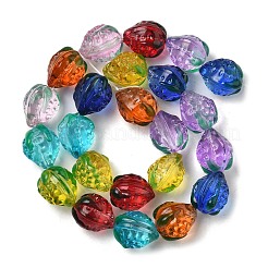 Прозрачные стеклянные эмалевые бусины клубника LAMP-V001-05