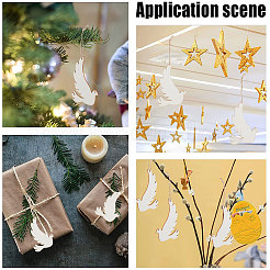 Набор незавершенных деревянных подвесок на тему животных для живописи WOOD-WH0124-26D