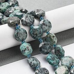 Натуральный кунжут яшма / киви нитки бусины яшмы G-NH0004-005