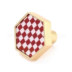 Шестигранник с решетчатыми латунными ручками и ручками для коробок DIY-P054-A02