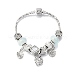 Сплав европейские бусины браслеты с подвесками BJEW-F495-11P