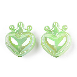 УФ-покрытие непрозрачные радужные переливающиеся акриловые бусины&nbsp;X-OACR-T027-01-B