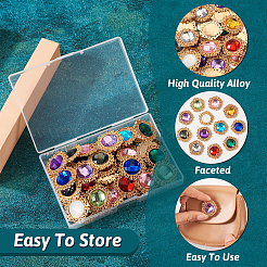 48шт 12 цвета стеклянные кабошоны GLAA-TA0001-52