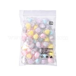 50шт 5 цвета прозрачные акриловые бусины TACR-CC0001-02