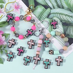 12шт 3 цвета силиконовые фокусные бусины SIL-SZ0002-27