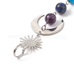 7 подвеска из бисера из драгоценных камней чакры&nbsp;HJEW-JM00797-02