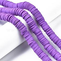 Плоские круглые бусины из глины ручной работы полимерные&nbsp;CLAY-R067-12mm-01