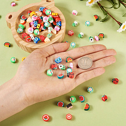 190шт 19 бусины из полимерной глины ручной работы CLAY-TA0001-21