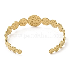 Ионное покрытие (ip) 304 нержавеющая сталь круглые открытые браслеты-манжеты BJEW-L682-018G