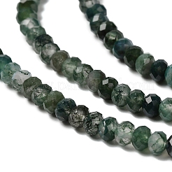 Природные моховой агат бисер нитей&nbsp;X-G-C228-A01-3x4mm