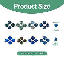 240 шт. 8-цветные бусины-рондель из натуральной кунжутной яшмы/киви-яшмы G-CD0001-11