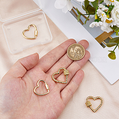 4 шт. латунные подвески-замки с винтовым карабином KK-HS0015-14