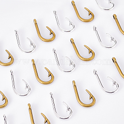 40 шт. двухцветные подвески-крючки из сплава в тибетском стиле TIBEP-PH0001-44