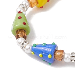 Браслеты ручной работы из бусин-лэмпворк и ракушек для женщин&nbsp;BJEW-TA00675