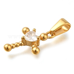 Подвески из нержавеющей стали 304 с ионным покрытием (IP) и кубическим цирконием&nbsp;STAS-Z113-04G