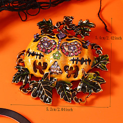 Женские броши-тыквы из сплава и эмали на Хэллоуин SC0855-2