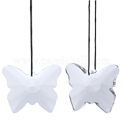 Бабочка стеклянные подвесные ловцы солнца HJEW-WH20019-10B