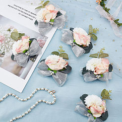 Шелковая ткань корсаж из шелковой ленты на запястье&nbsp;AJEW-WH0277-62A