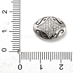 Латунные микро проложить кубического циркония бусы KK-L229-025P