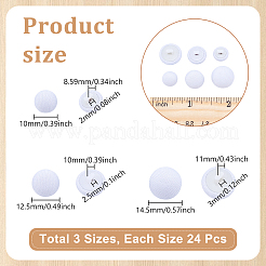 72 шт. 3 стиля пуговицы из ткани с алюминиевой ножкой и тремя отверстиями&nbsp;DIY-NB0014-75C