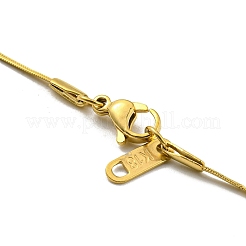 Ионное покрытие (ip) 304 нержавеющая сталь плоские ожерелья-змейки NJEW-P285-05G