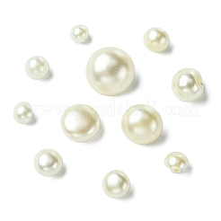 Около 660 шт. 330 г 11 стиля 1-дырочные пуговицы из АБС-пластика с имитацией перламутра&nbsp;BUTT-CJ0001-08