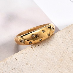 Кольца для пальцев из нержавеющей стали 304 со стразами RJEW-Q012-05G