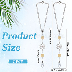 2 шт. подвеска из сплава в виде цветка&nbsp;HJEW-ME0001-07C