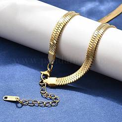 Ионное покрытие (ip) 304 нержавеющая сталь цепочка елочка ожерелье для мужчин и женщин&nbsp;LS-NJEW-E076-03E-G