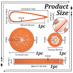 4 шт. 4 прозрачных акриловых шаблона&nbsp;DIY-OC0014-53