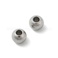 Круглые бусины-разделители из нержавеющей стали 201&nbsp;STAS-E082-08