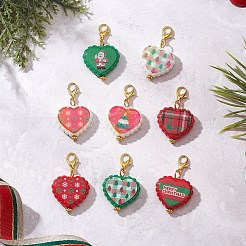 Подвесные украшения из непрозрачного акрила с рождественским принтом HJEW-JM04476