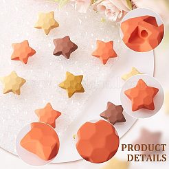 40 шт. 4 прорезиненных непрозрачных акриловых бусин MACR-CA0001-34