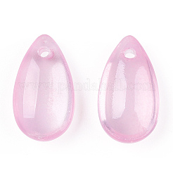 Запекание расписных прозрачных стеклянных бусин-лепестков DGLA-N004-13