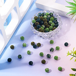 100 шт. 5 вида бусин из полимерной глины со стразами&nbsp;RB-TA0001-24