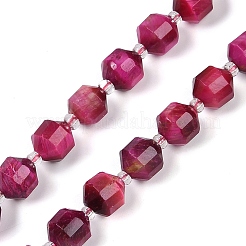 Окрашенные естественно тигровый глаз бисер пряди G-O201B-111F