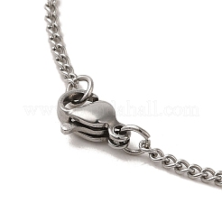 Ожерелья с подвесками из латуни с прозрачным кубическим цирконием NJEW-M211-02A-P