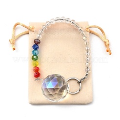 Чакра круглый шар хрустальный ловец солнца подвески с маятником PALLOY-JF00461-02