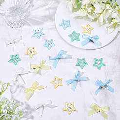 12 шт. заколки-звездочки для волос с железными кнопками&nbsp;OHAR-CP0001-24B