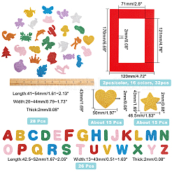 32 шт. прямоугольная рамка из шерстяного фетра для новорожденных&nbsp;DIY-CA0004-52