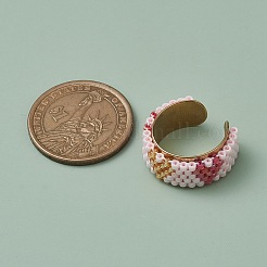 Стеклянные бусины кольца-манжеты RJEW-MZ00016-02