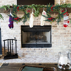 ПП пластик и пенопласт и проволока рождественский венок&nbsp;AJEW-WH20060-21