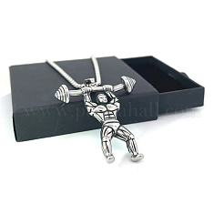 Ожерелья из нержавеющей стали с подвеской для фитнес-мышц для мужчин LW2932