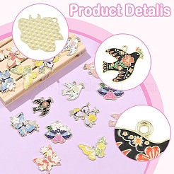 9шт 9 стиля подвески из сплава с эмалью&nbsp;FIND-YW0011-87