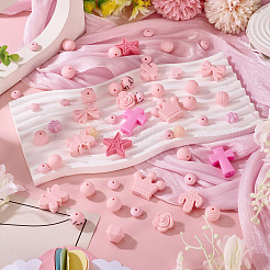 92 шт. прозрачные силиконовые фокусные бусины&nbsp;SIL-TA0002-84