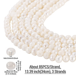 3 нить бусин из натурального культивированного пресноводного жемчуга&nbsp;PEAR-TA0001-32