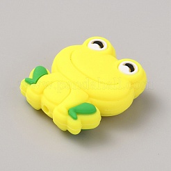 Экологичные силиконовые фокусные бусины в форме лягушки SIL-WH0006-29B